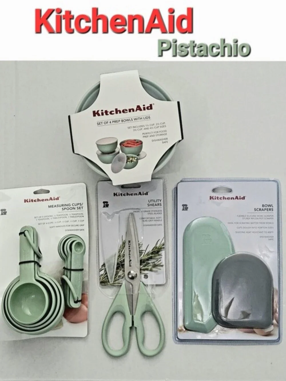 KitchenAid Pistachio Green Large 30 Piece Kitchen Tool Bundle Set